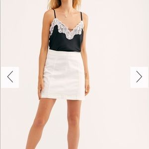 Free people modern femme denim mini skirt
